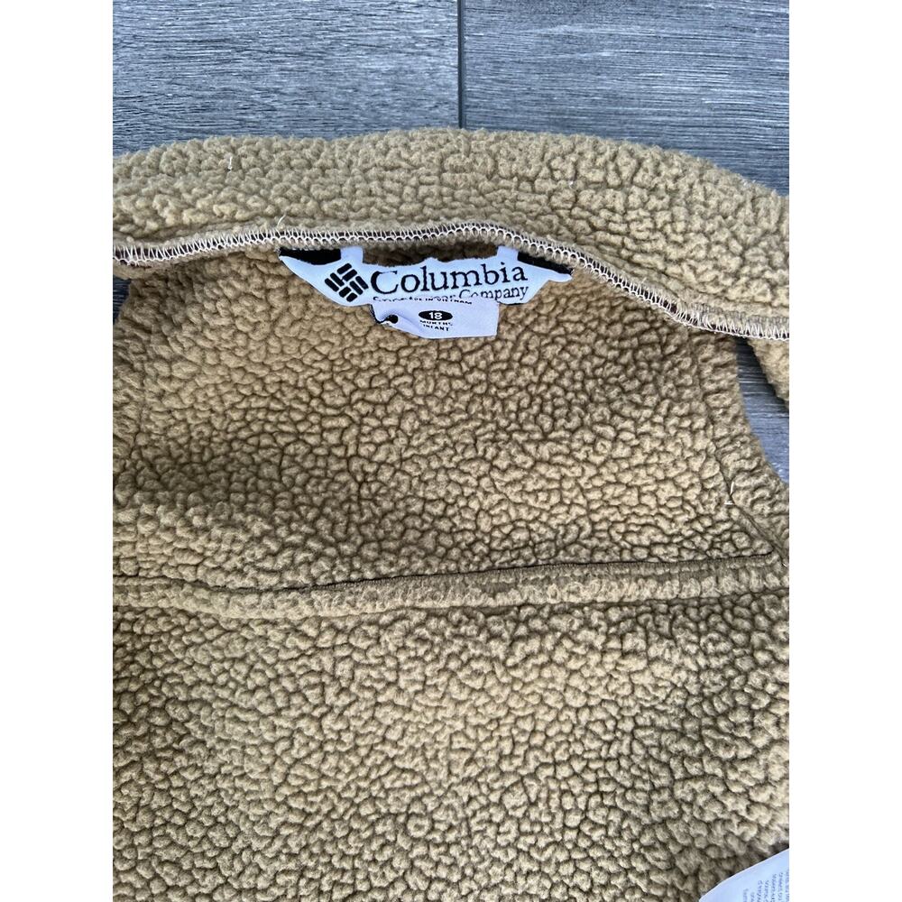 Columbia Brown Faux Shearing Full-Zip Size 18 months Baby Toddler vest A000179 - Picture 5 of 6